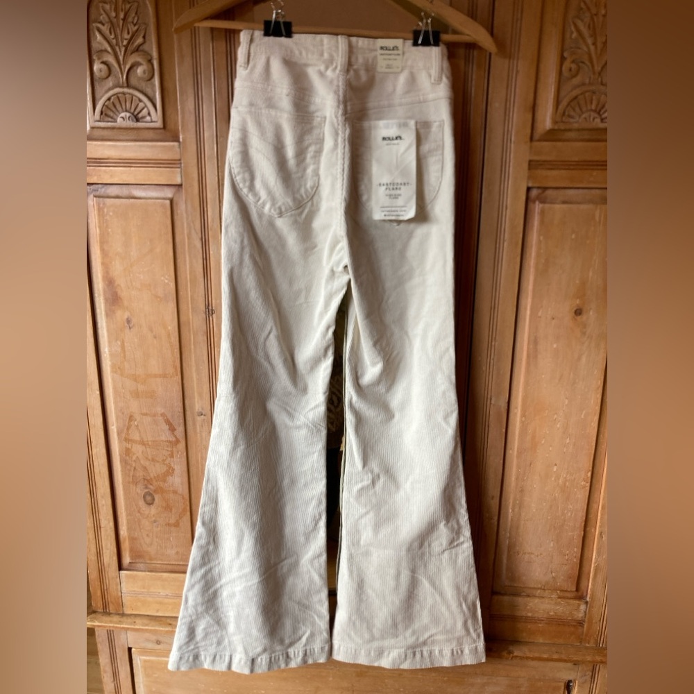 ROLLA'S Cream Eastcoast Flare Corduroy Pants - Picture 2 of 10